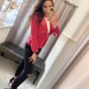 Rina ezüst gombos pink zakó - Image 2