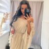 Diven nude bő fazonú köves ruha - Image 5