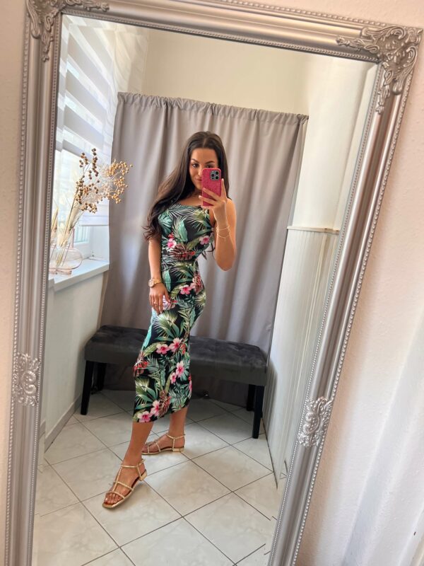 Tropic mintás húzott maxi ruha