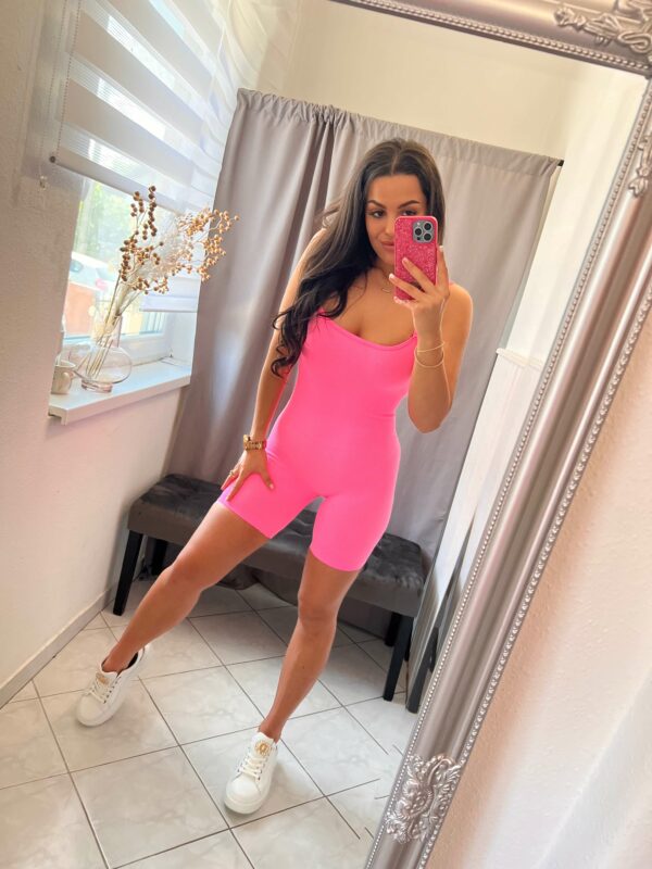 Aura trikó fazonú neon pink alakformáló overál - Image 4
