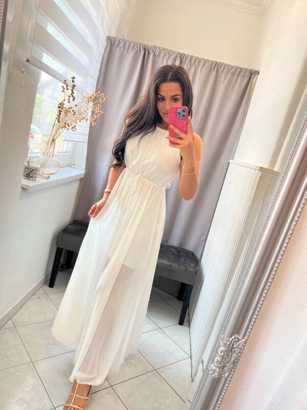 Iren fehér húzott maxi ruha - Image 6