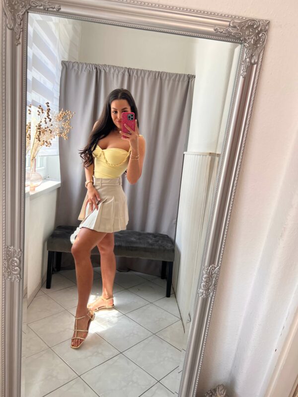 Kessa fonott sárga body