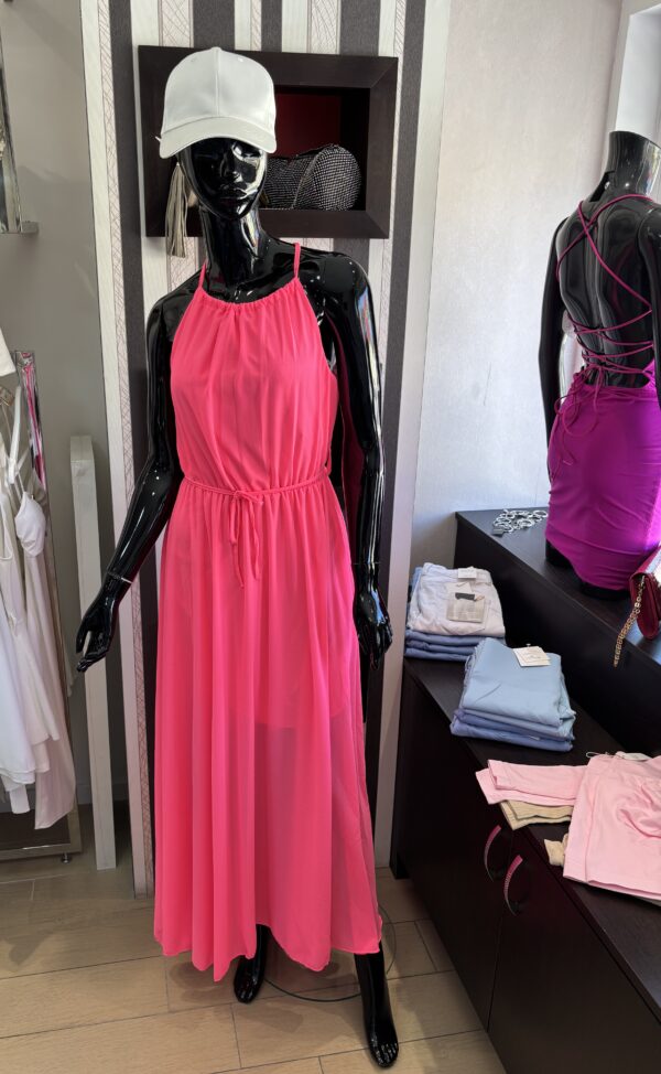 Iren neon pink húzott maxi ruha - Image 2