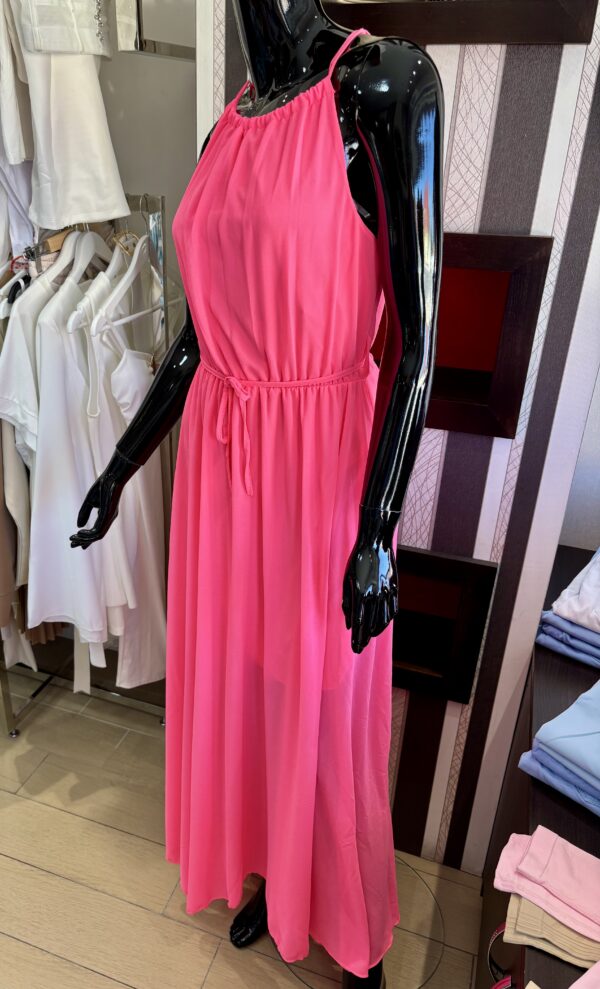 Iren neon pink húzott maxi ruha - Image 3
