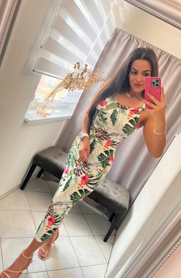 Tropic fehér levél mintás ruha - Image 3
