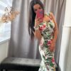 Tropic fehér levél mintás ruha - Image 2