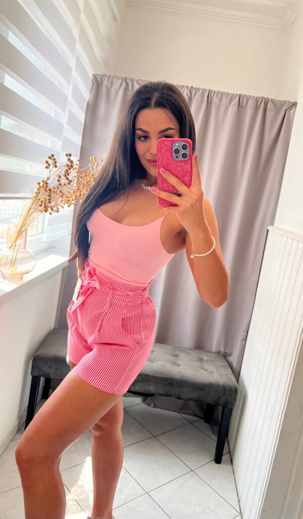 Kimi pink-fehér csikos rövid nadrág - Image 3