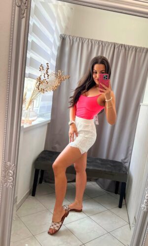 Danell vékony pántos neon pink trikó