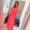 Iren neon pink húzott maxi ruha - Image 4