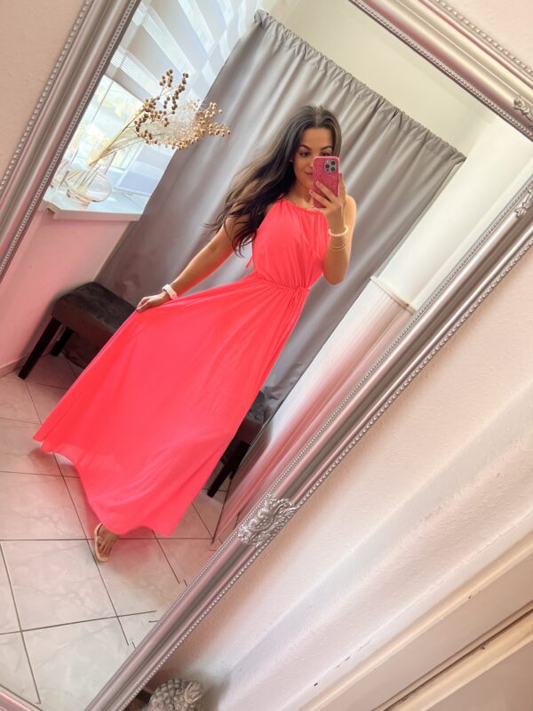 Iren neon pink húzott maxi ruha - Image 2