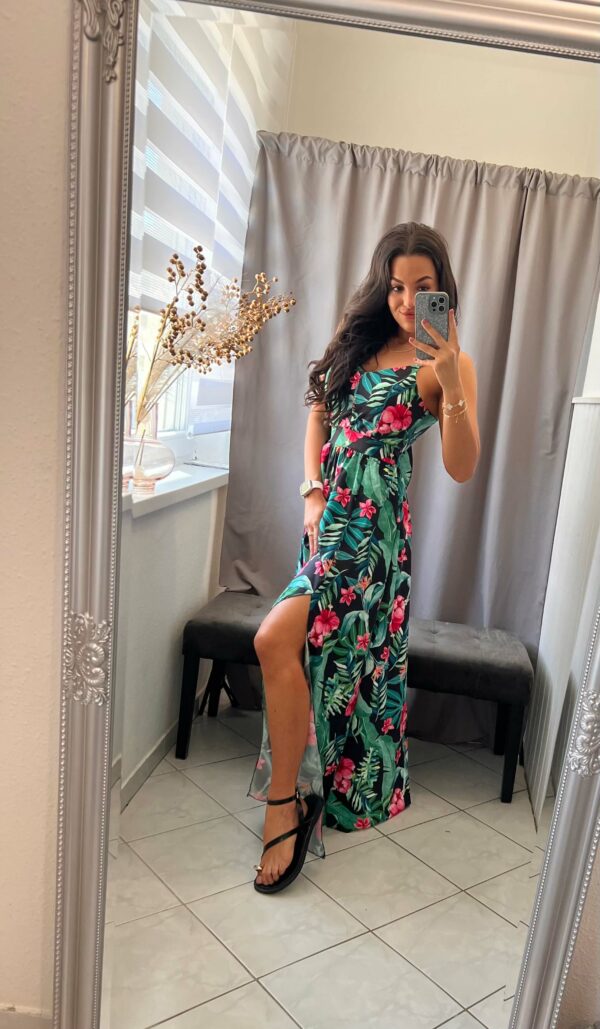 Hiren tropic mintás maxi ruha