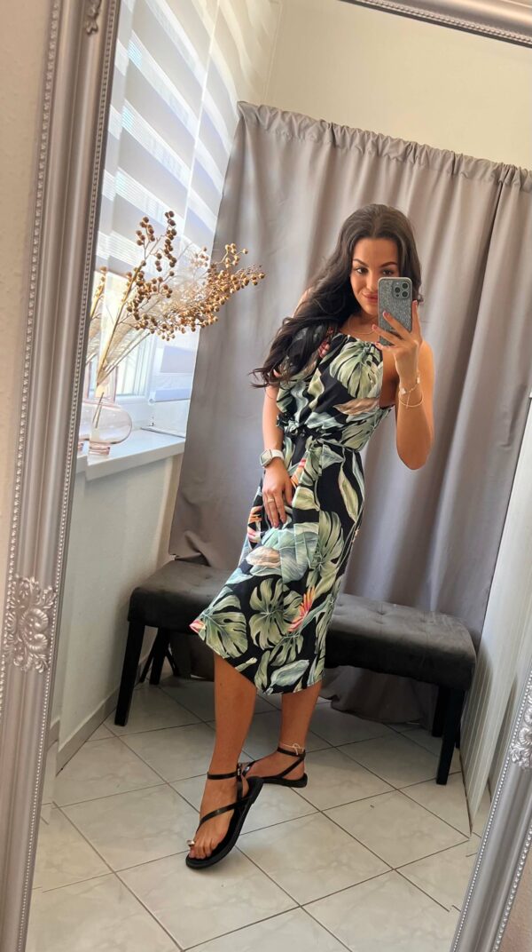 Stess tropic mintás húzott midi ruha