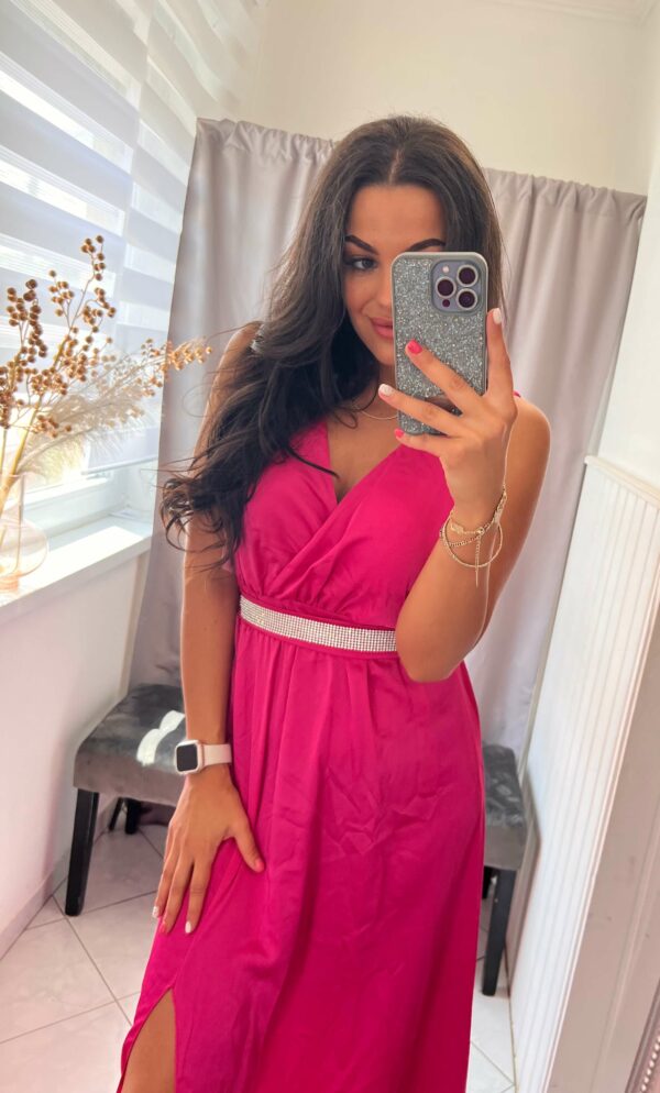 Lezi kövezett violet maxi ruha - Image 5