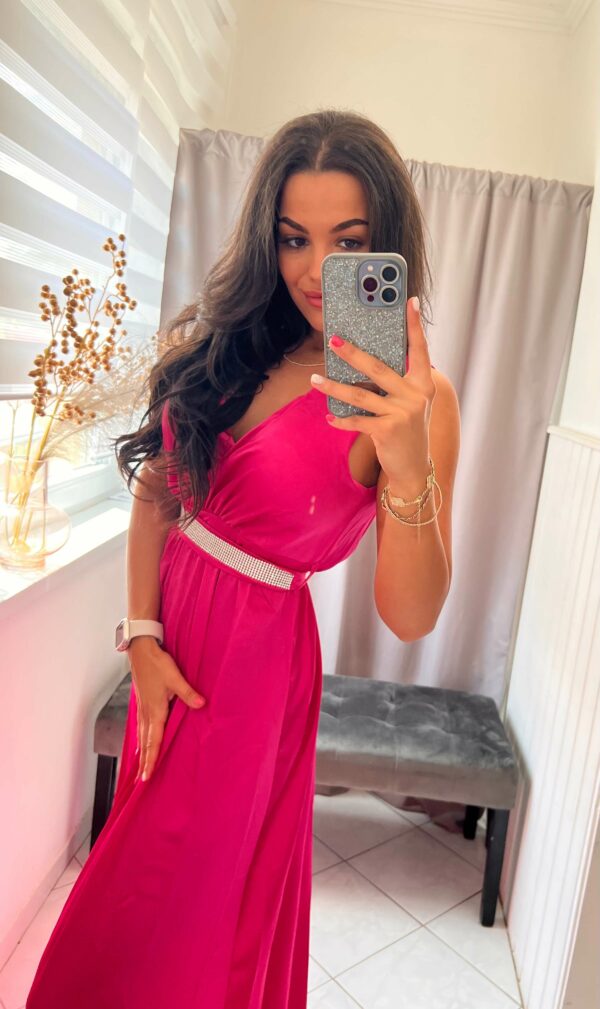 Lezi kövezett violet maxi ruha - Image 4