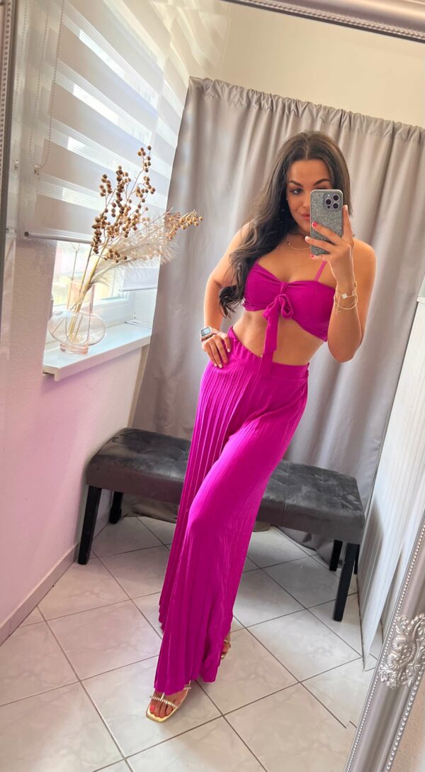 Sunny pliszirozott violet kétrészes szett - Image 3