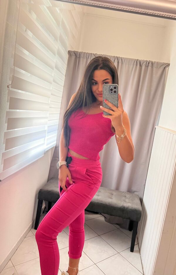 Mia pink vászon nadrág - Image 4
