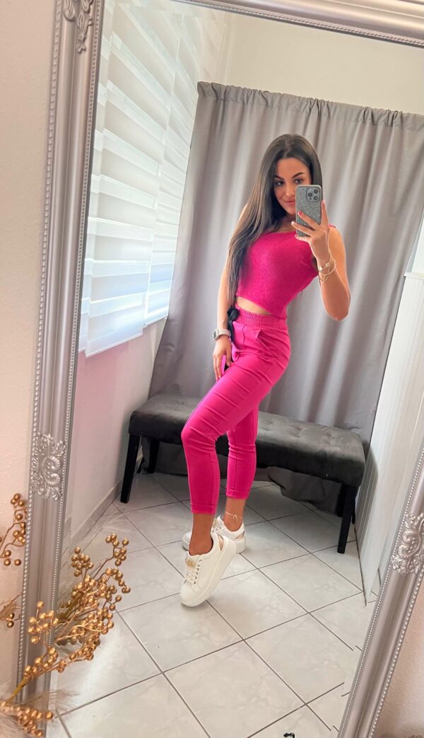 Mia pink vászon nadrág