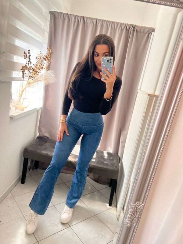 Olympia sötétkék trapéz szárú alakformáló leggings - Image 7