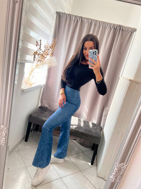 Olympia sötétkék trapéz szárú alakformáló leggings - Image 6