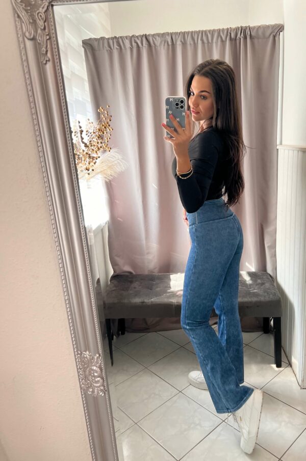 Olympia sötétkék trapéz szárú alakformáló leggings - Image 5