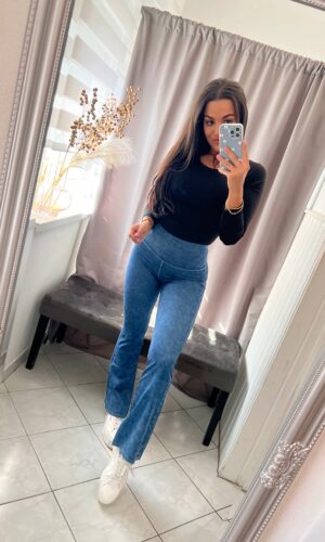 Olympia sötétkék trapéz szárú alakformáló leggings