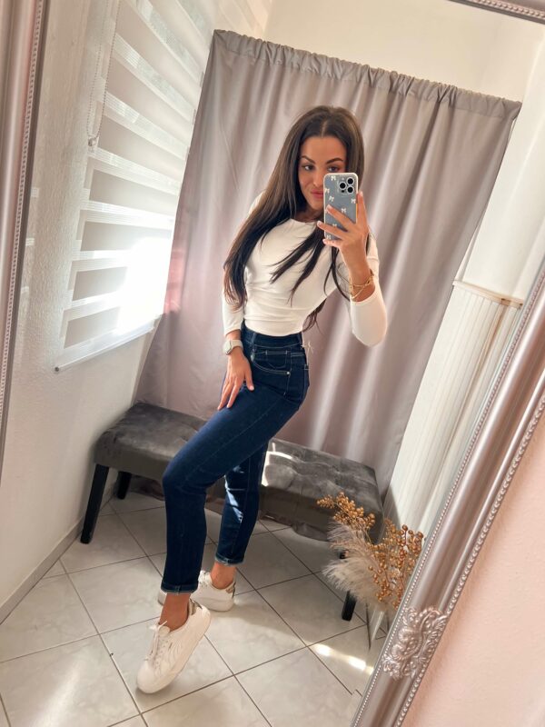 Morin sötétkék mom-fit farmer