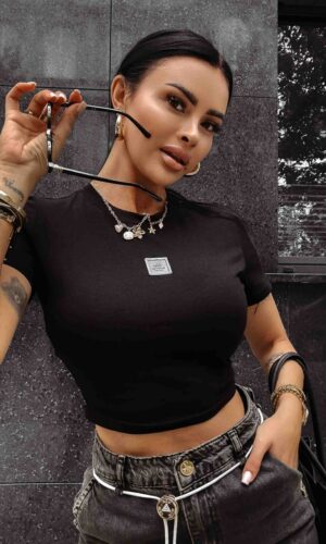 Ola Voga Inked Fekete Felső