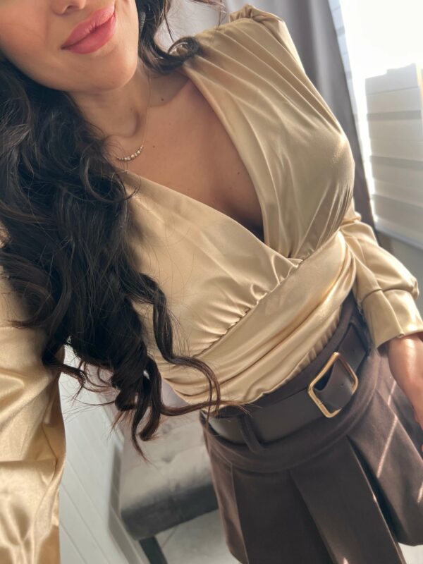 Alexa arany szatén body - Image 5