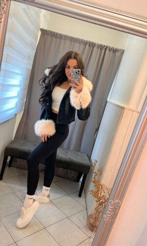 Bell fekete farmer kabát szőrmével