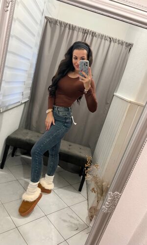 Jella basic csoki barna felső