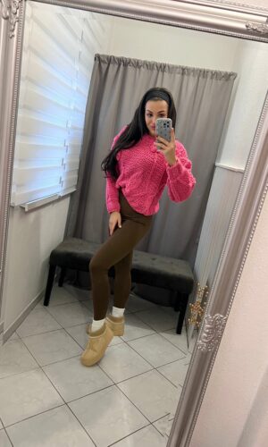 Sweer horgolt pink pulóver