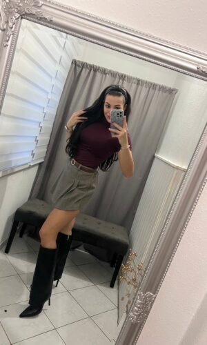 Szlen barna öves szoknya nadrág