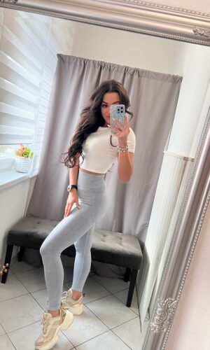 Nella alakformáló koptatott szürke leggings