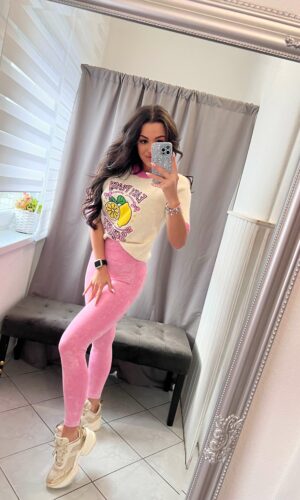 Kleni citrom mintás kötött felső