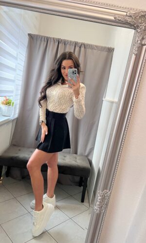 Illa bézs csipke body