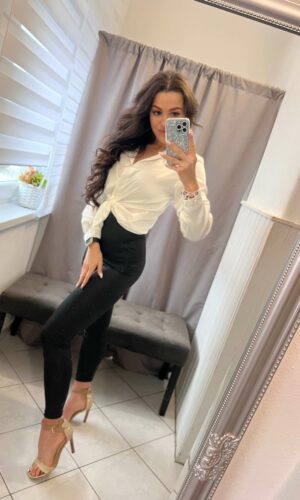 Frin szatét fehér kövezett ing