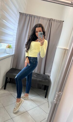 Brie sötétkék szaggatott farmer nadrág