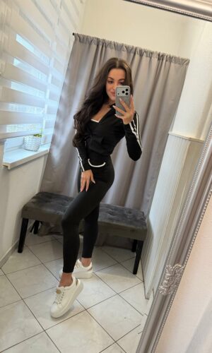 Jera kétrészes overál szett fekete