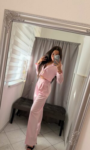 Pera kétrészes púder zakó szett