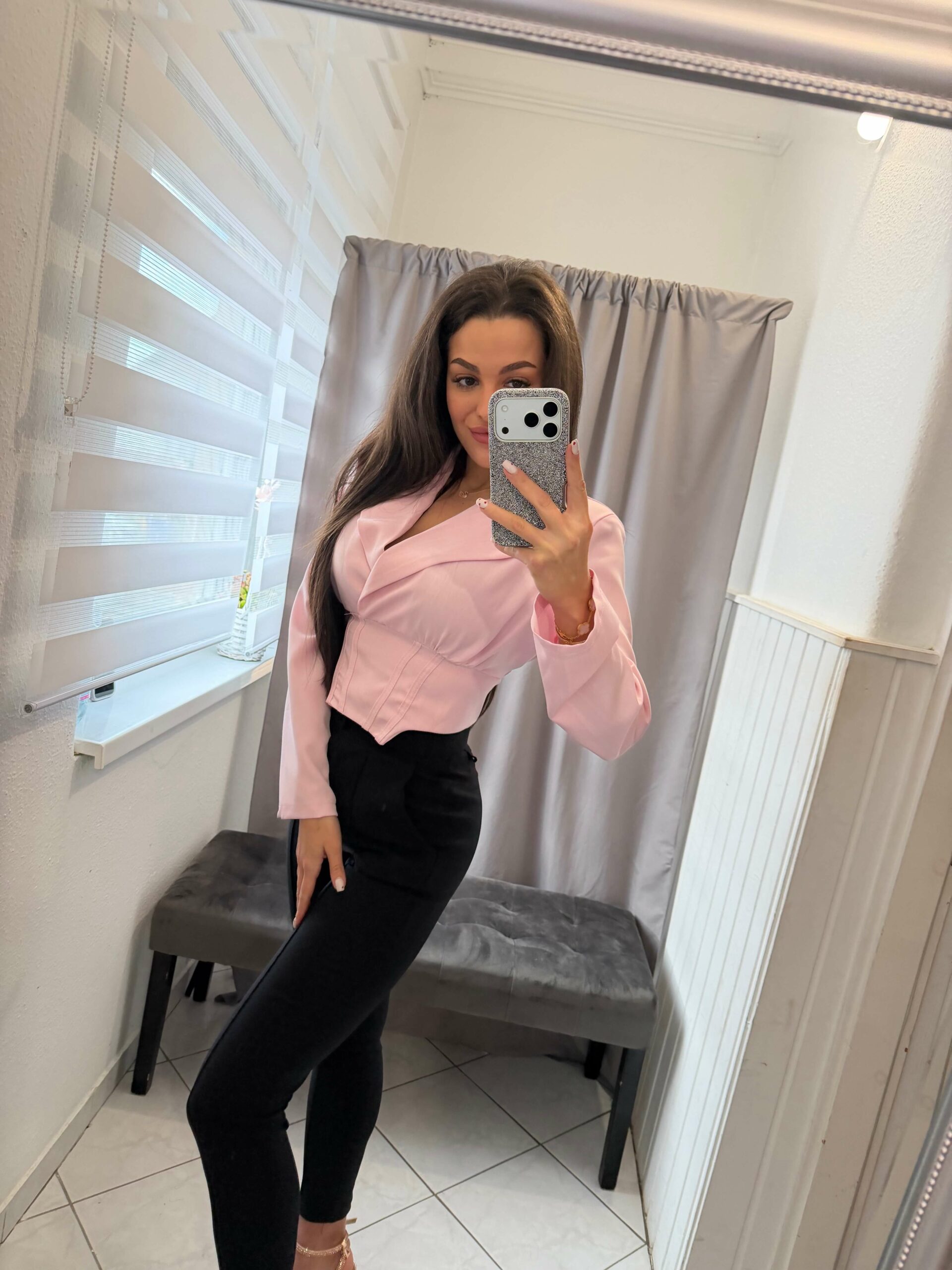 Lera fűzős púder ing - Image 3