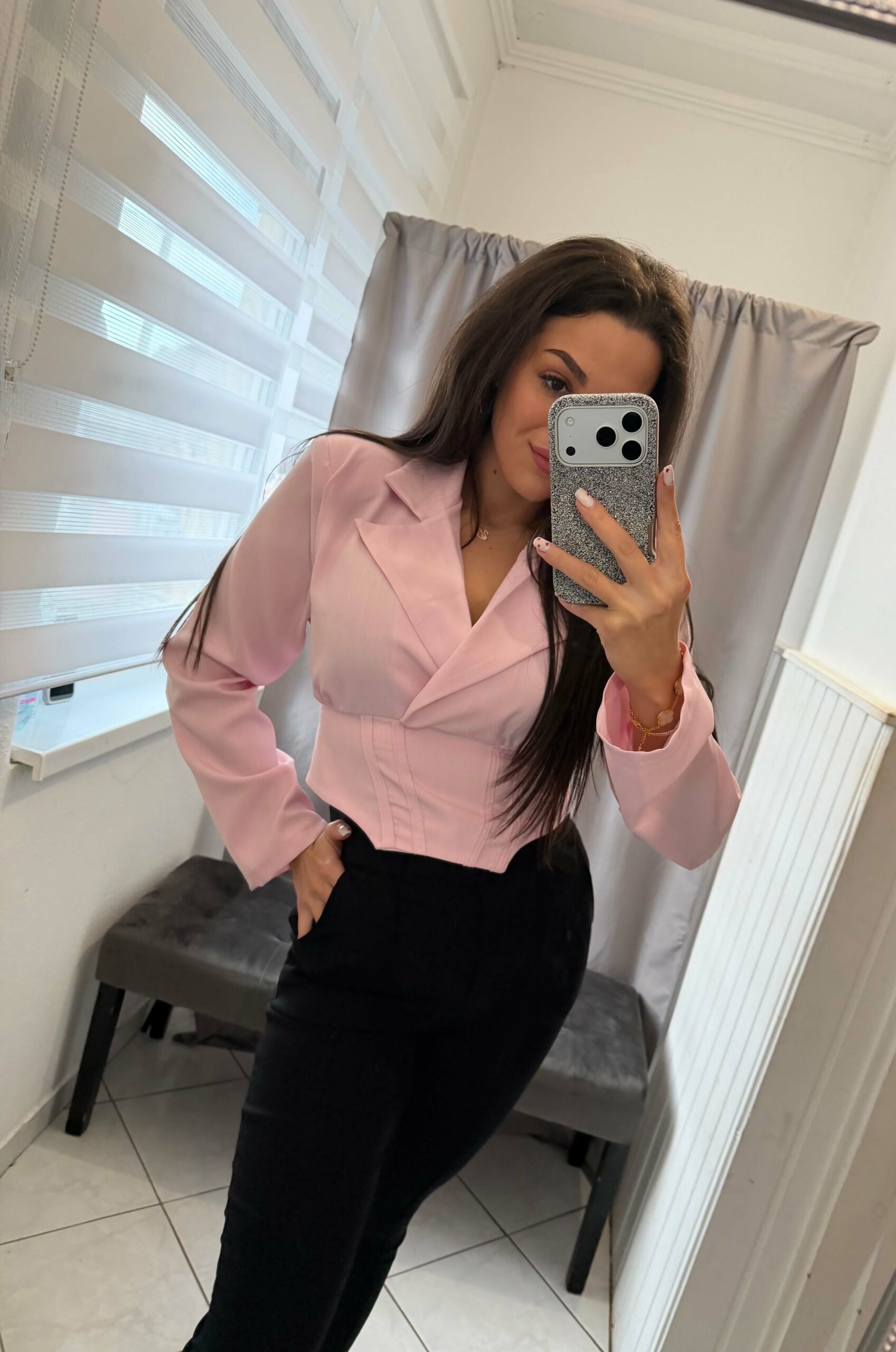 Lera fűzős púder ing - Image 4