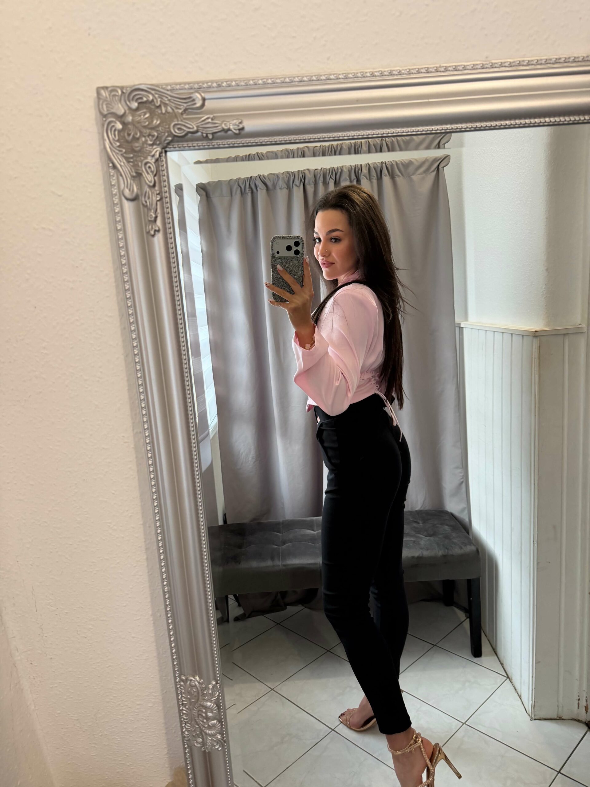 Lera fűzős púder ing - Image 5