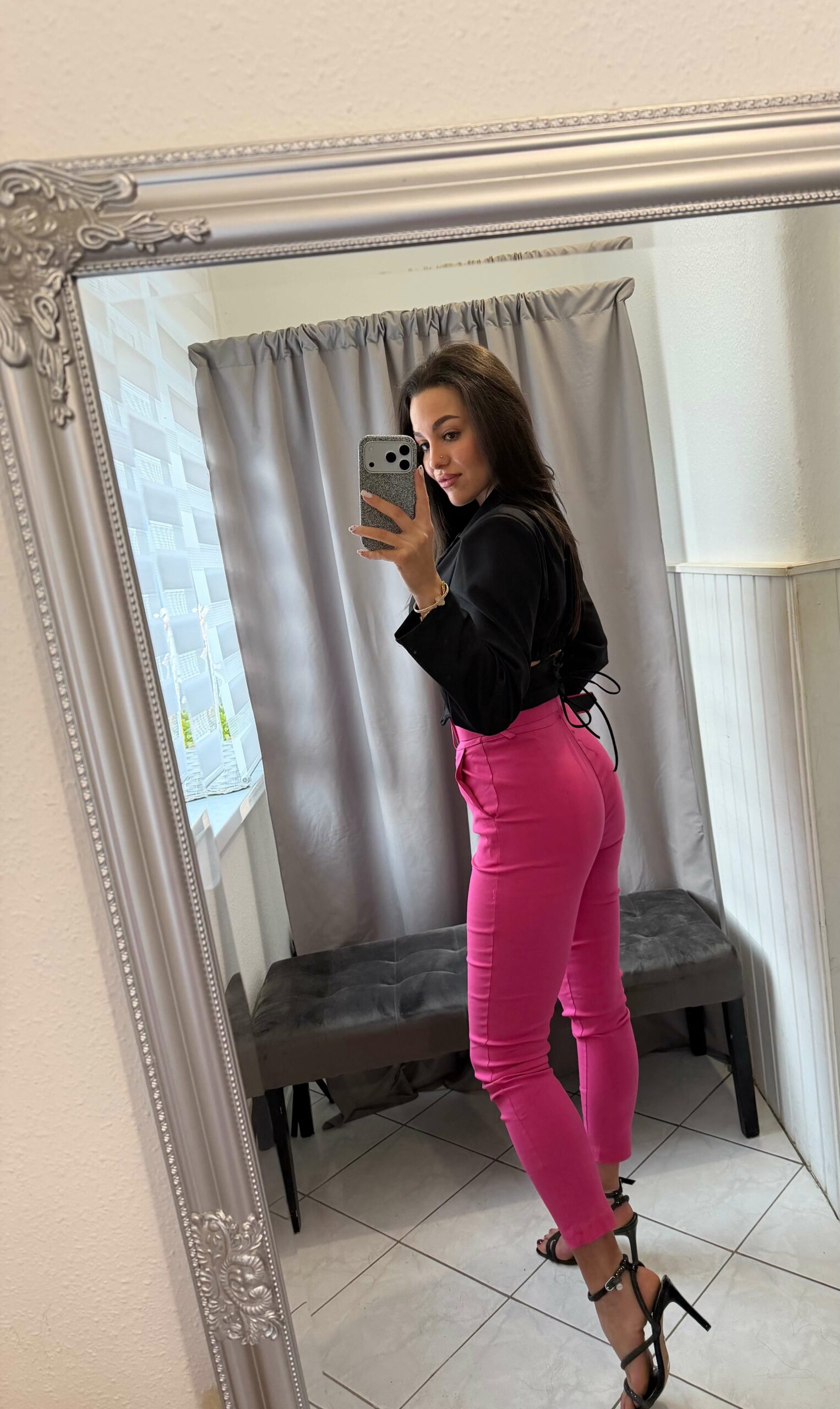 Lera fűzős fekete ing - Image 6