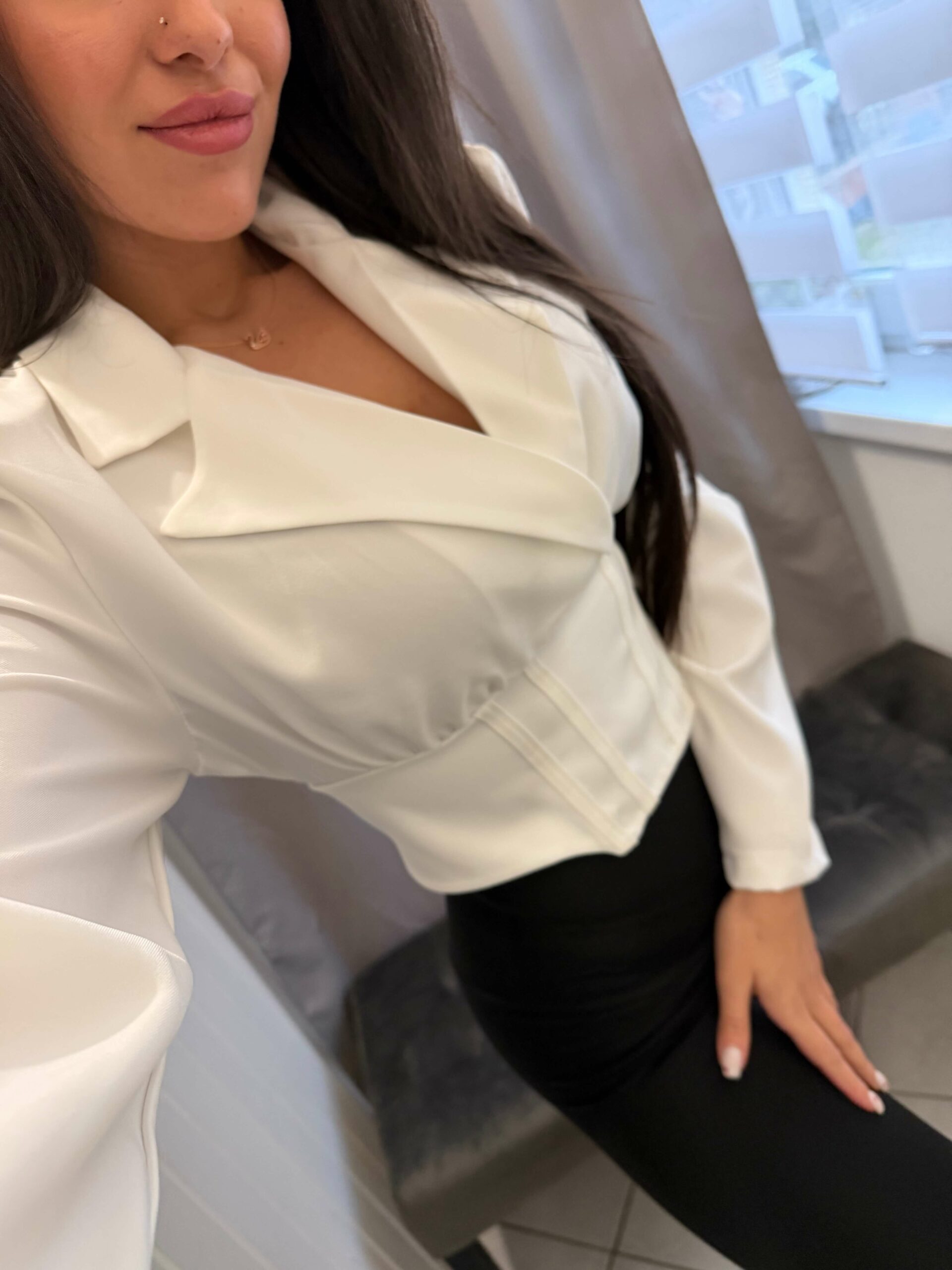 Lera fűzős fehér ing - Image 5