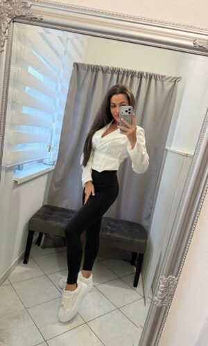 Lera fűzős fehér ing