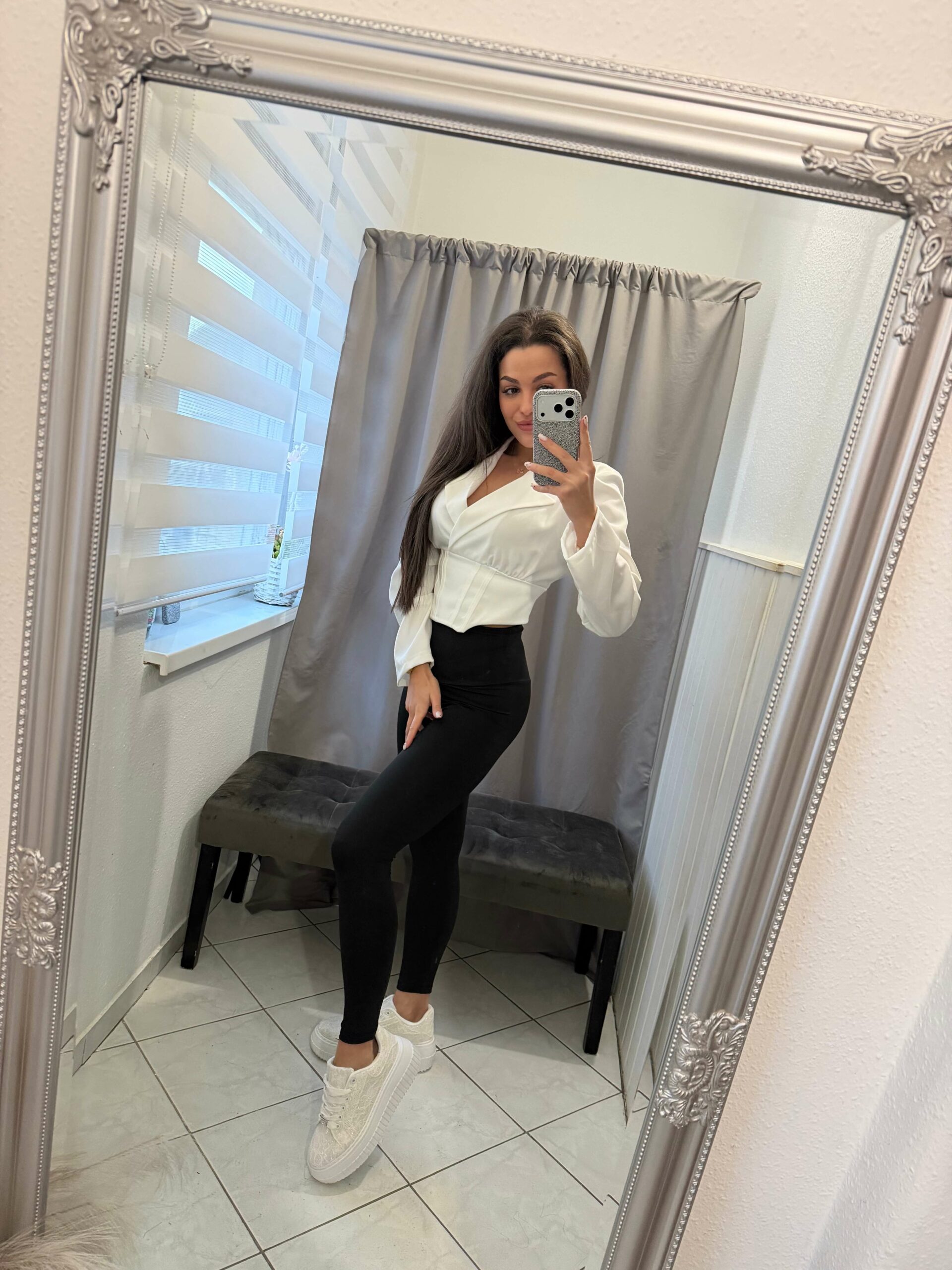 Lera fűzős fehér ing