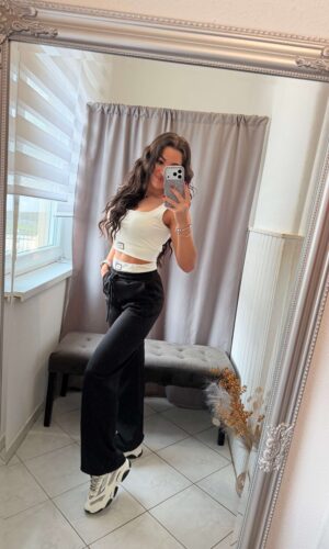 Blo fekete-fehér bő szárú kétrészes szett