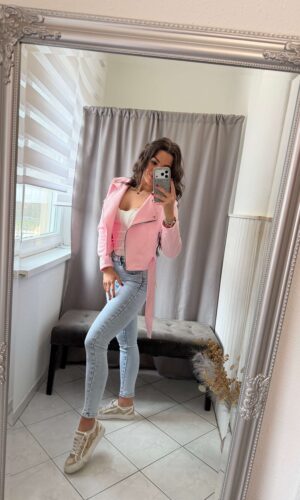 Manka velúr púder kabát