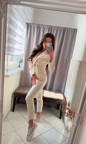 Lexi kétrészes bézs zakó szett