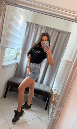 Zena kék kövezett farmer szoknya nadrág